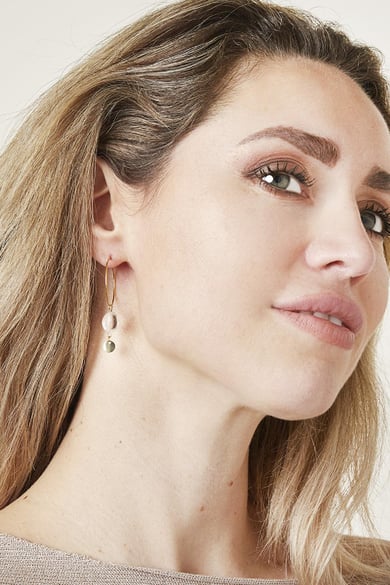 Pendientes Proud Rosa Acero inoxidable h5 Imagen2